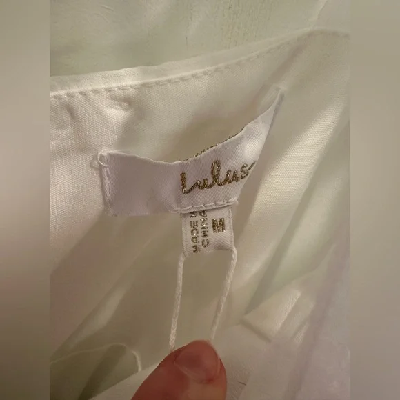 NWT Lulus Radiant Romance White Tie-Strap Maxi Dress - Picture 6 of 6